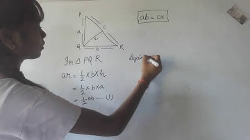 In a right angled triangle with sides 