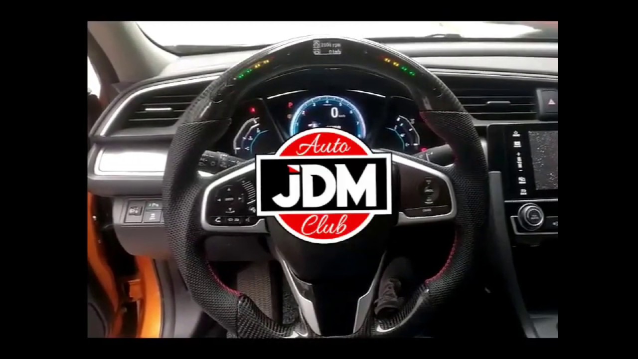 HONDA CIVIC SI LED STEERING WHEEL - YouTube