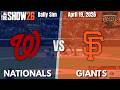 Giants at Nationals | 4/19 Game 21 - MLB The Show 26 Daily Sim