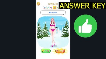 Tricky Quiz Brain Out Puzzle LEVEL 58 Help girl (ANSWER KEY) Gameplay Walkthrough - SlowMotion