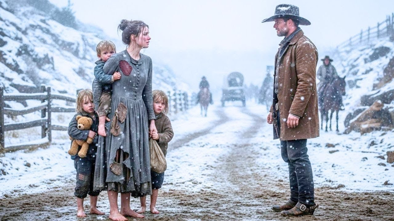 Sie froren im Schneesturm. „Kommt“, sagte er sanft. „Ich bringe euch nach Hause.“