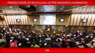 Presentation of Encyclical Letter Magnifica humanitas, May 25, 2026 – Pope Leo XIV + ASL