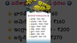 అరటిపండ్ల ధరలు ప్రపంచంలో | Banana Prices Around the World | Global Fruit Market