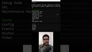 PHP Artisan About | No about Laravel Project #laravel #shorts