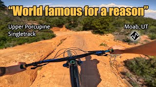 MOAB MAYHEM! Riding the Amazing Upper Porcupine Singletrack (UPS) Trail | Slickrock, Tech &amp; Views!