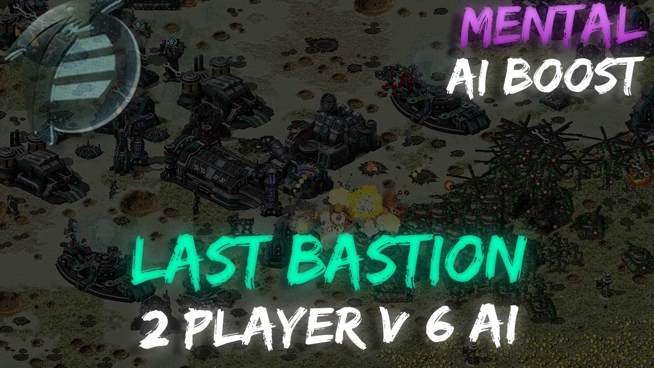 Mental Omega - 2 Player vs 6 Last Bastion #2 - Mental AI Boost