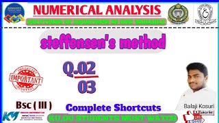 HOW TO SOLVE STEFFENSENS METHOD BY CALSI IN NUMERICAL ANALYSIS