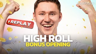 🟥REPLAY: HIGH ROLL BONUS OPENING & SLOTS W/DAVID