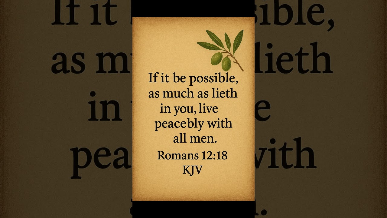 “Called to Peace, Not Perfection” ROMANS 