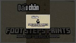 Foot Prints ressource pack "Achievement Friendly" | Dấu chân | #againzr #minecraft #addon #shorts