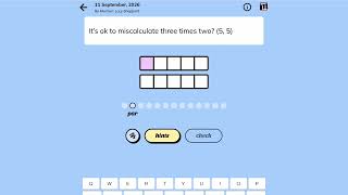  Minute Cryptic — 11 September 2026 | It’s ok to miscalculate three times two (5, 5)