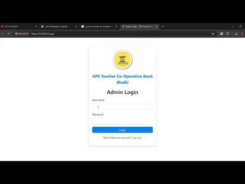 Bank Management System Demo | Web Application by VSW Data Solutions | Modern UI + Secure Features