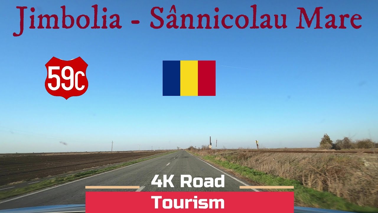 Driving Romania: DN59C Jimbolia - Sânnicolau Mare - 4k relaxing drive from through The Banat Plains