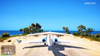 Liberty City in GTA V : Flying to LOS SANTOS from CAYO PERICO Michael, Franklin & Trevor ✈️ (4K 60)