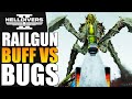 Helldivers 2  railgun buff vs bugs helldive solo