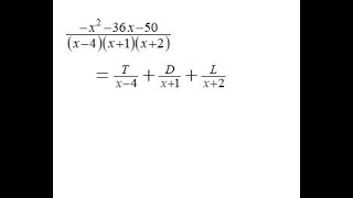 Partial Fractions Decomposition