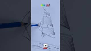 12-Second Sailboat Sketch! ⛵ | SSM Art #shorts