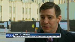 Downtown Milwaukee apartments under construction