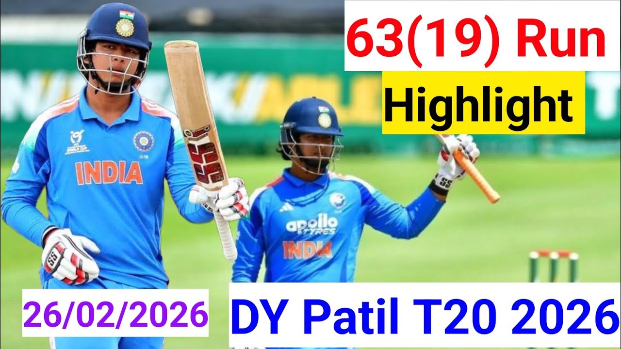 DY Patil T20 2026 | Vaibhav Suryavanshi 63(19) Highlight 