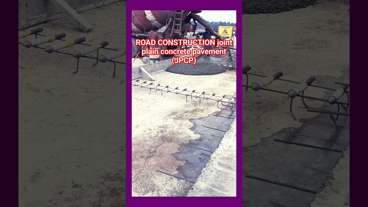 Road construction joint plain concrete pavement(JPCP)