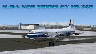 Landing the Hawker Siddeley HS 748 at Port Hardy Airport in FSX