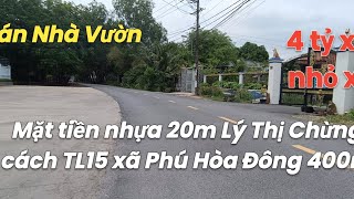 💥Siêu phẩm nhà vườn 2 MT cực đẹp 764m2 có 200m2 thổ cư Củ Chi giá nhỉnh 4 tỷ xíu | nhadattv85