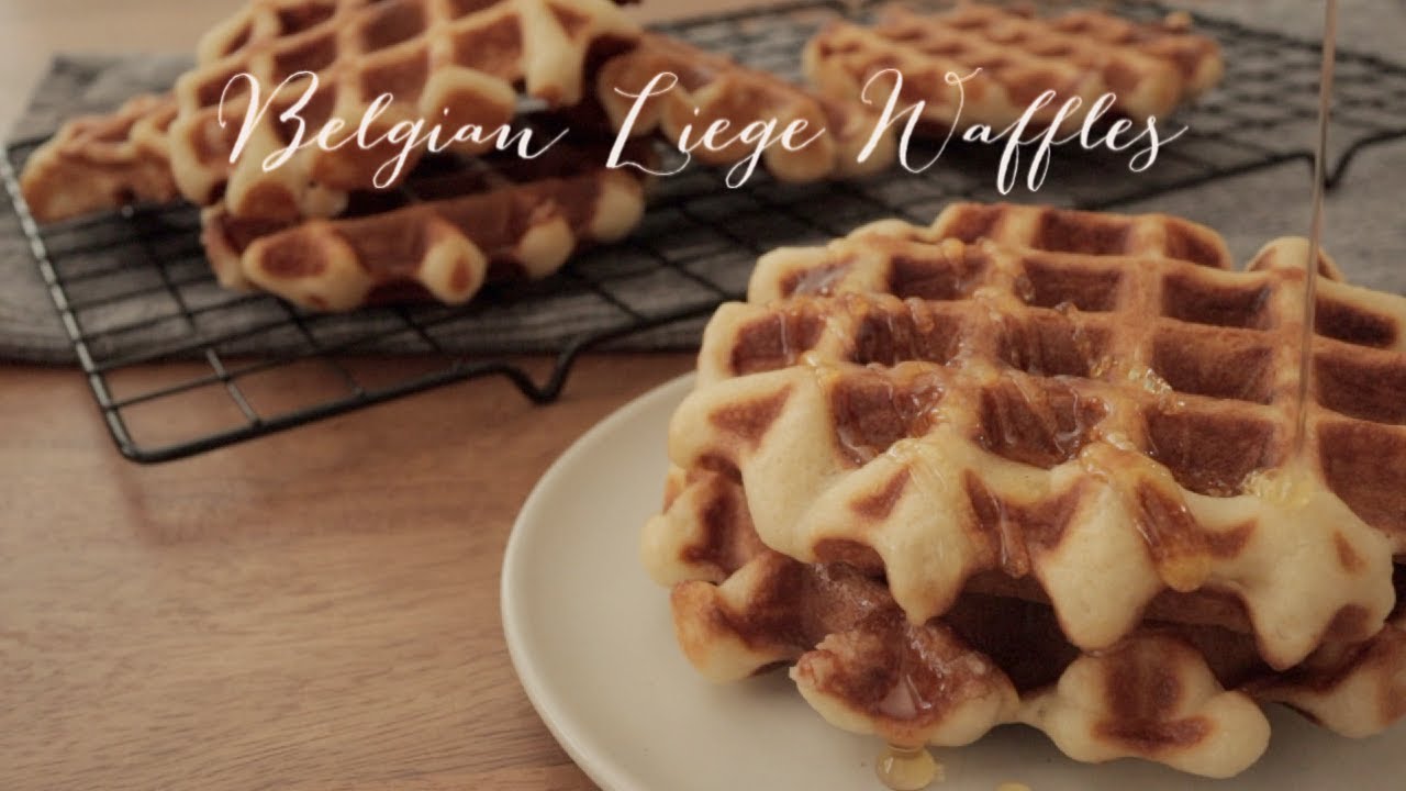ENG] 무반죽 벨지안 리에주 와플ㅣ벨기에 와플ㅣ세상간단 와플 레시피ㅣNO Kneading Easy & Quick Belgian