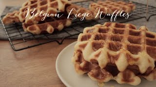 ENG] 무반죽 벨지안 리에주 와플ㅣ벨기에 와플ㅣ세상간단 와플 레시피ㅣNO Kneading Easy & Quick Belgian Liege Waffles Recipe