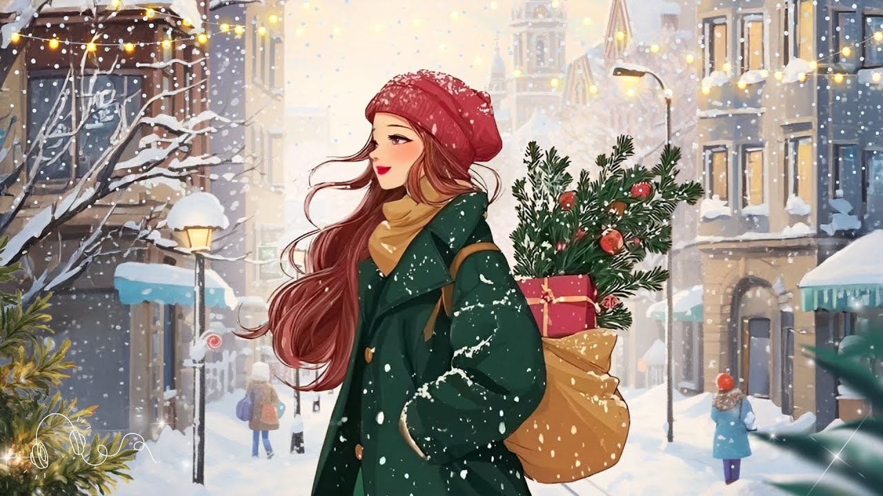 Snowfall Holiday Morning ✨ Lofi Beats for a Soft & Cozy Christmas Mood ~ Lofi to chill/stress relief