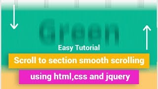 Scroll to section smooth scrolling like onepage website using HTML, CSS &amp; jQuery Smooth Scroll