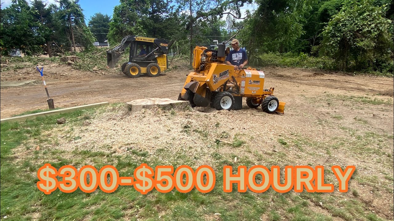 Free Business Idea! Earn An Easy $300-$500 Hourly Grinding Stumps. Great Weekend Side Hustle.