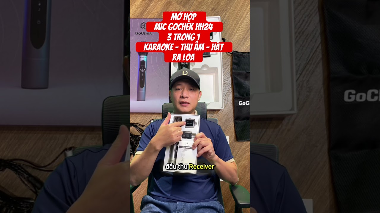 🎥 Mở hộp mic Gochek HH24 mic 3 trong 1 hát Karaoke có nhạc nền, thu âm podcast, hát ra loa — Video review, click xem trên YouTube