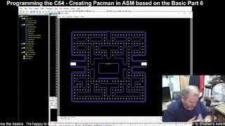 Celebrity C64 Programming Pacman Part 6 - Rewriting Collision Detect and Pac Movement Profile