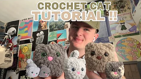 cute + easy crochet cat tutorial / no-sew amigurumi