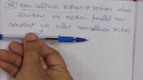 Non-Collinear Vectors ||TOP MATHEMATICS CHANNEL ON YOUTUBE