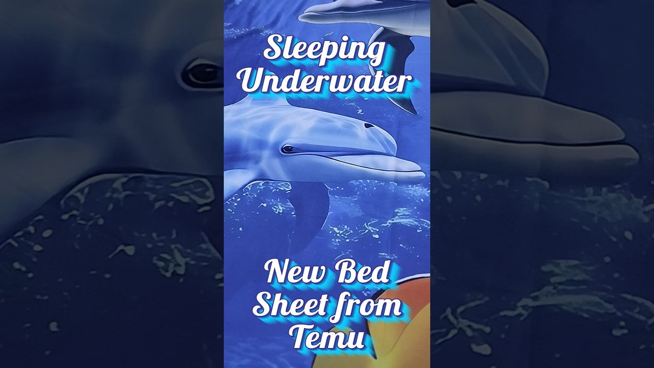 New Bed Sheet from Temu: Sleeping Underwater. Perfect for the Philippines