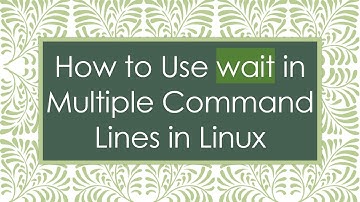 How to Use wait in Multiple Command Lines in Linux