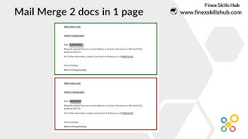 Mail Merge with two versions of your document on one page