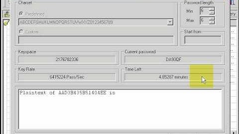Using Cain to crack LM hashes