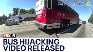 Gwinnett bus hijacking on dash, bodycam video | FOX 5 News
