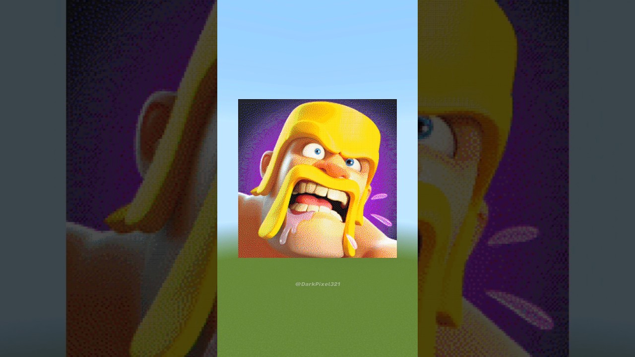 Clash of Clans, Talking Tom 2, Zooba & Temple Run 2 Logo in Minecraft Pixel Art | 