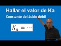 Calcular el valor de Ka (constante de un ácido débil)