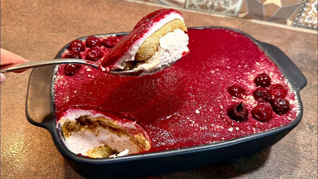 Тирамису вишнево -опияняващо вкусно! За деня на любовта!/Тирамису вишневый/ Cherry tiramisu