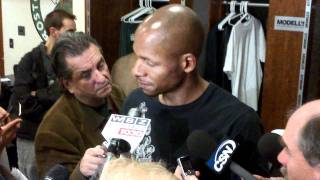 Ray Allen Postgame Interview (Celtics vs Raptors) (2/1/2012)