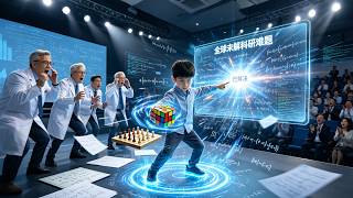 【Full】8歲小孩擁有最強大腦，10秒完成華容道，兩分鐘復原十三階魔方，科研無解難題都被他秒解，打臉全場！！#短劇 #逆襲 #爽劇 screenshot 2