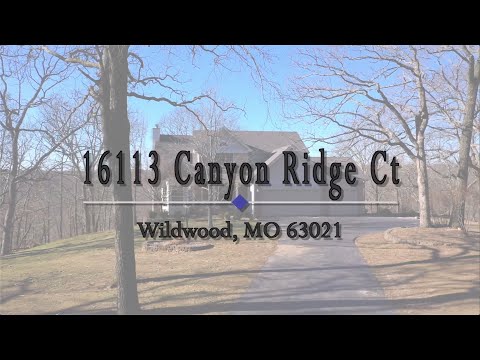16113 Canyon Ridge Ct, Wildwood, MO home video tour