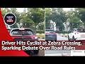 Driver Hits Cyclist at Punggol Zebra Crossing, Sparking Debate Over Road Rules