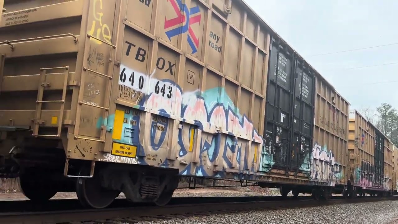 P52 now backs up after flipping the switch filmed February 27th 2026 to set off 3 boxcars 