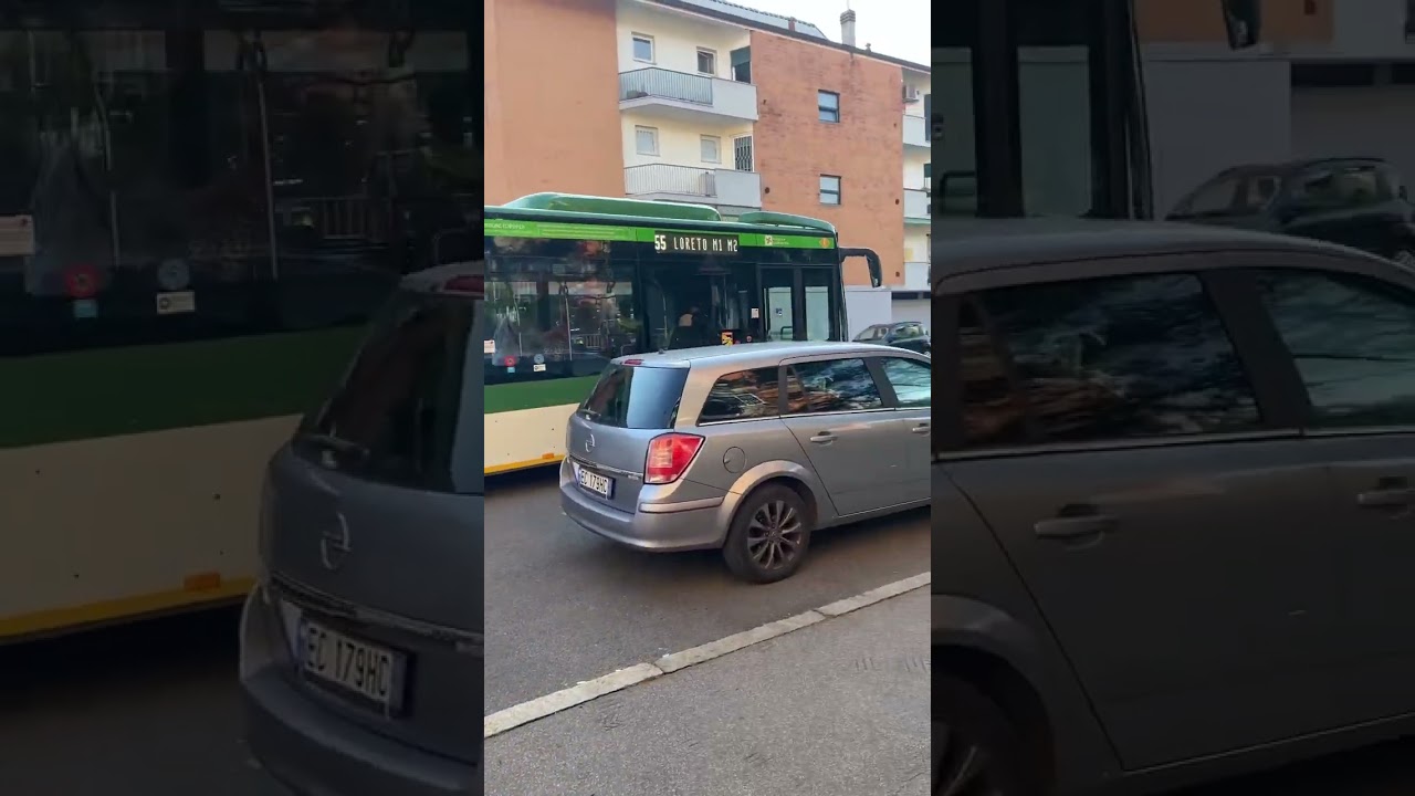Partenza di un Citaro C2 Hybrid di ATM Milano (linea 55) 