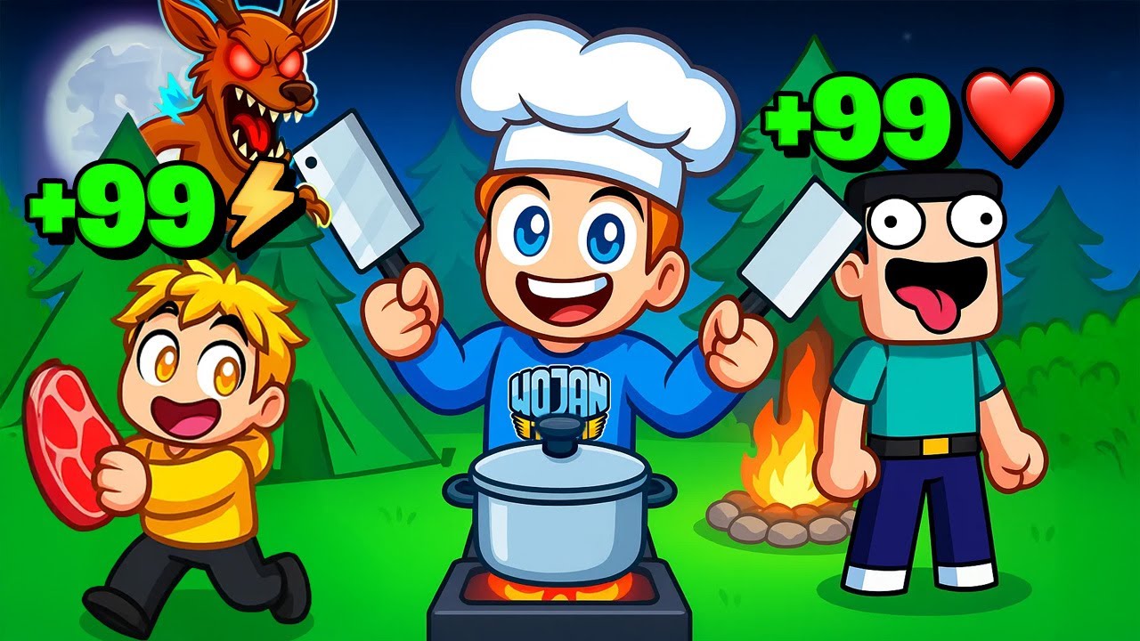 GOTUJE OP POTRAWY aby PRZETRWAĆ 100 NOCY 🌙 w LESIE w Roblox!